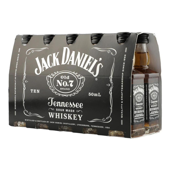 Pack De 10 Whisky Jack Daniels Mini De 50 Ml