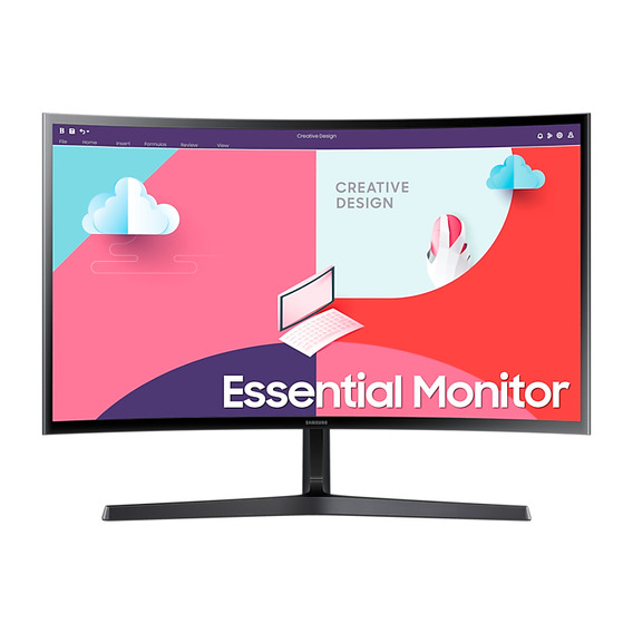Monitor gamer curvo Samsung Essential S24C36 LCD 24" negro 100V/240V