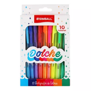 Lapicera Bolígrafo Birome Color Simball Micro Dolche X 10