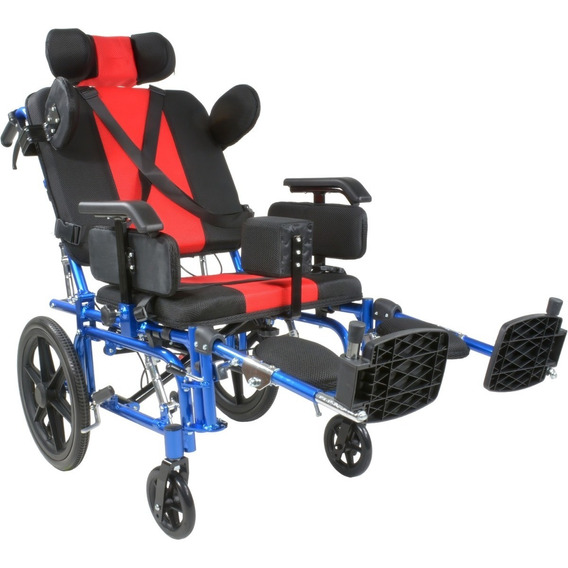 Silla De Ruedas Pci Paralisis Cerebral Adultos Infantil 20' Color Azul