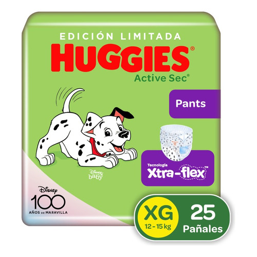 Pañales Active Sec Pants 4 25u - Unidad  Tamaño Extra Grande (xg)