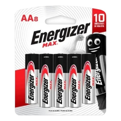 Pila AA Energizer MAX E91 Cilíndrica - pack de 8 unidades