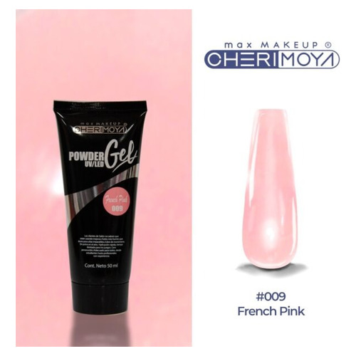 Polygel Powder Gel Acrygel Cherimoya Uv/led 50ml Colores Color 09 French Pink