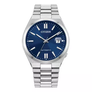 Reloj Citizen Tsuyosa Nj0150-56l Para Hombre Ewatch Color De La Correa Plateado Color Del Bisel Plateado Color Del Fondo Azul Marino