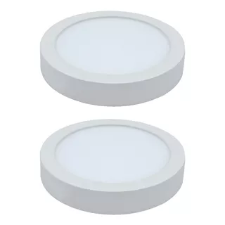 Pack 2 Foco Led Circular / Panel 18 W / Sobrepuesto / Hb Led