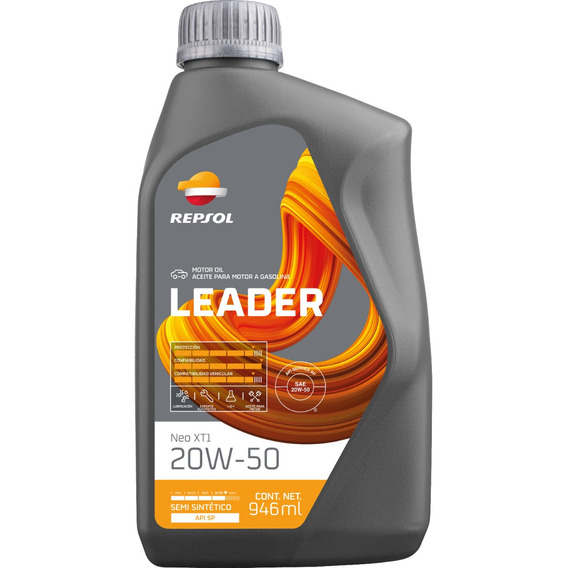 Aceite Repsol Leader Neo Xt1 20w50 Sp Semi-syn 946ml 12 Pzas