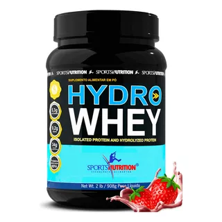 Whey Hidrolisado Hydro Whey 34g De Proteína Por Dose - 908g Sabor Morango