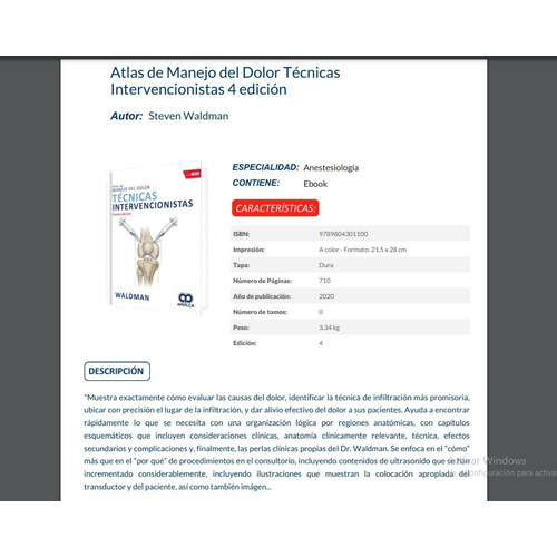 Atlas De Manejo Del Dolor Técnicas Intervencionistas Waldman