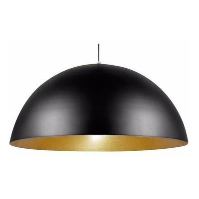 Luz Desing Campana 55cm Negro Cobre Colgante Led E27 220v.