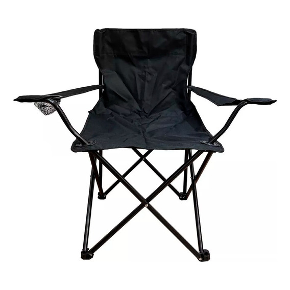 Sillon Director Plegable Con Portavaso Camping Playa Negro