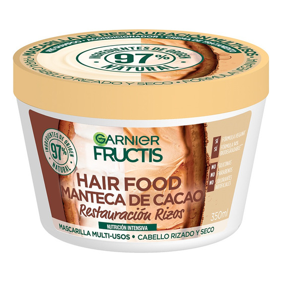  Fructis Hairfood Cacao Mascarilla Para Cabello 350 Ml