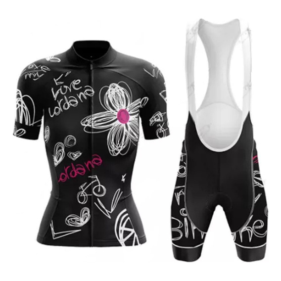 Maillot Ciclismo Ruta Montaña Mujer Almohadilla Gel Reducida