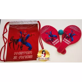 Lembrancinha Homem Aranha / Mochila Ping Pong 10  Kits