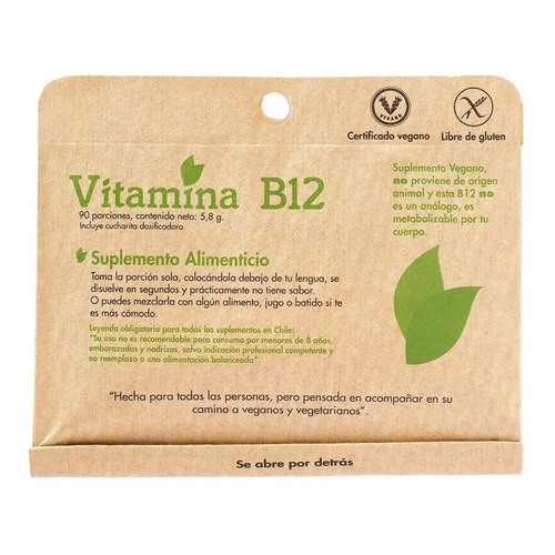 Dulzura Natural Vitamina B12 (90 Serv