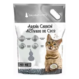 Arena Para Gato Calabaza Pets 4.5kg Carbón Activado