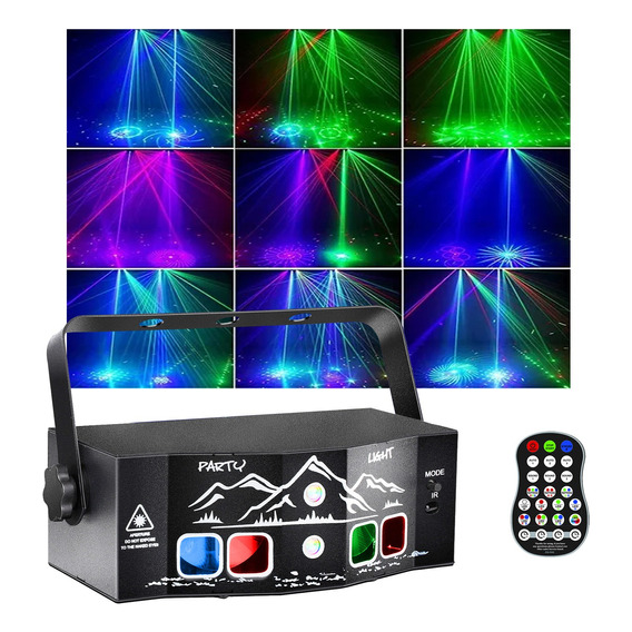 Luces Laser Dj Rgb Figuras 6 Canales Dmx512 Hexa-6 Steelpro