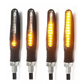 04 Pisca Led Seta Esportivo Moto Mod Kawa Sequencial Preto