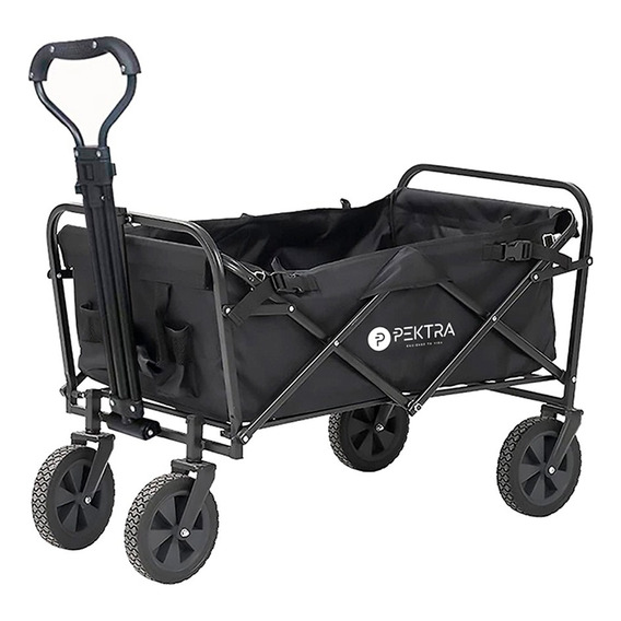 Carro Plegable Portatil Pektra 80kg De Acero Reforzado Playa