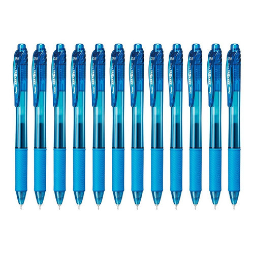 Bolígrafos Pentel Energel Bln105 Tinta Gel Líquida 0.5mm 12u Color de la tinta Azul cielo