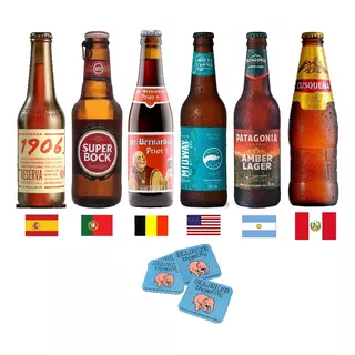 Kit Cervejas Importadas P/ Presente Vários Países
