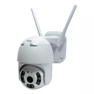 Câmera De Segurança Wifi Prova D Água Visão Noturna 1080p Cor Branco