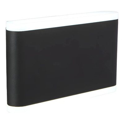 Bidireccional Aluminio Led 12w Orthog 2 Negro Moderno   Negro