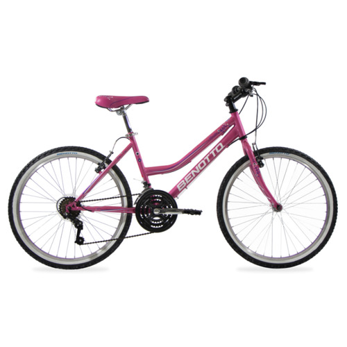 Mountain bike femenina Benotto Montaña Florida R24 21v freno v-brakes color rosa
