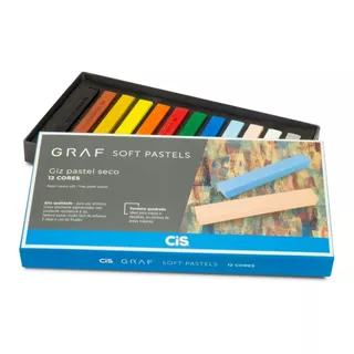 Cis Giz Pastel Seco Graf Soft Pastels 12 Cores Básicas