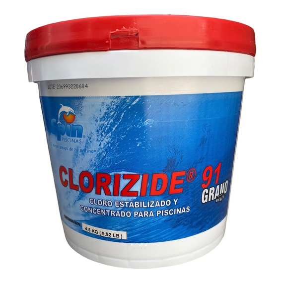 Clorizide 91 Grano 4.5 Kg Spin Cloro Tricloro Para Albercas