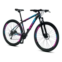 Bicicleta Aro 29 Krw Alumínio 24 Vel Freio A Disco Suspensão Dianteira X42 Cor Preto/Rosa e Azul Tamanho Do Quadro 17 no Mercado Livre com oferta e cupom de desconto