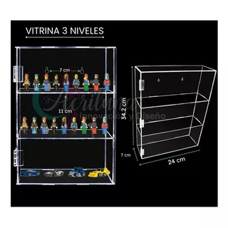 Vitrina De Acrílico Transparente De 3 Niveles