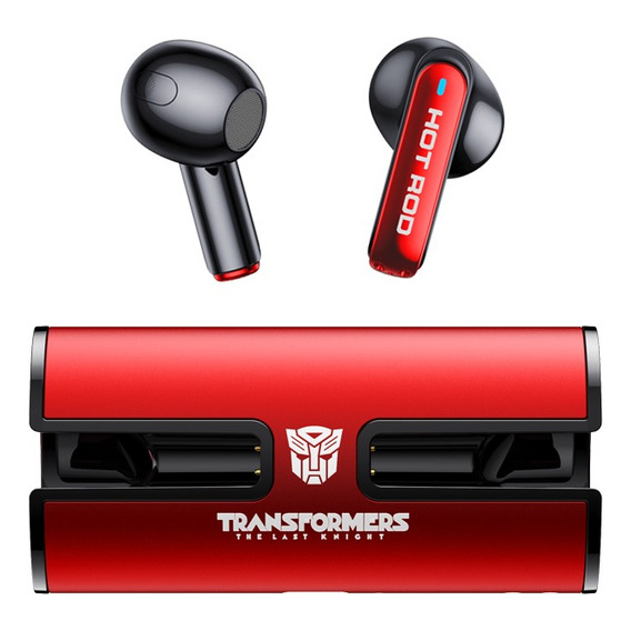 Transformers Tf-t02 Audífono Inalámbrico Bluetooth 5.3 Rojo