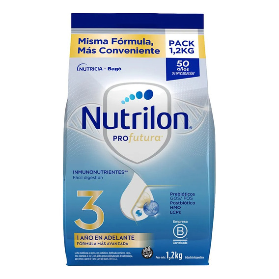 Leche Nutrilon Profutura 3 En Polvo Bolsa 1.2kg 12-24 Meses