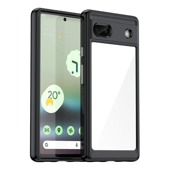 Funda Estuche Para Google Frosted Tpu Negro Transparente