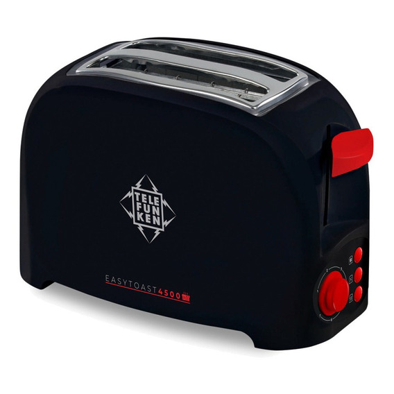 Tostadora Eléctrica Telefunken Easytoast 4500 2 Ranuras 900w Color Negro