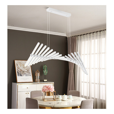Colgante Led Deco Moderno Blanco Movil H70 Control Remoto Tz
