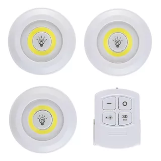 Luminária Lâmpada Led Spot Sem Fio Portátil Controle Remoto Cor Branco