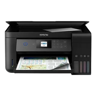 Impresora A Color Multifunción Epson Ecotank L4160 Con Wifi Negra 220v