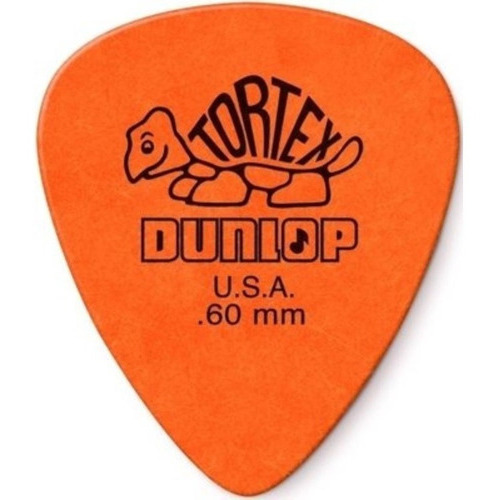 Jim Dunlop 418p 0.60 Tortex Standard Pack 12 Puas Color Naranja Tamaño 0,60