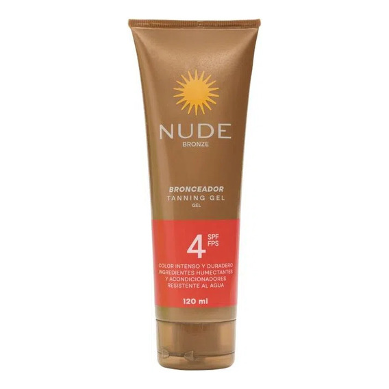 Bronceador En Gel Spf4 Nude 120ml Marca Nude