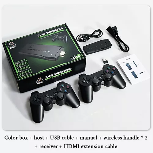 Vídeo Game Retro Gamer Stick +10Mil Jogos 2 Controle sem fio - HDMI Não  Trava