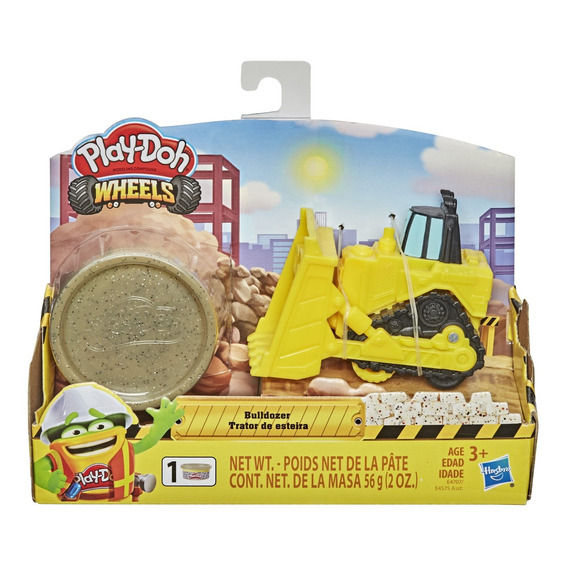 Play-doh Wheels - Bulldozer Pequeño De Juguete Con 1 Lata