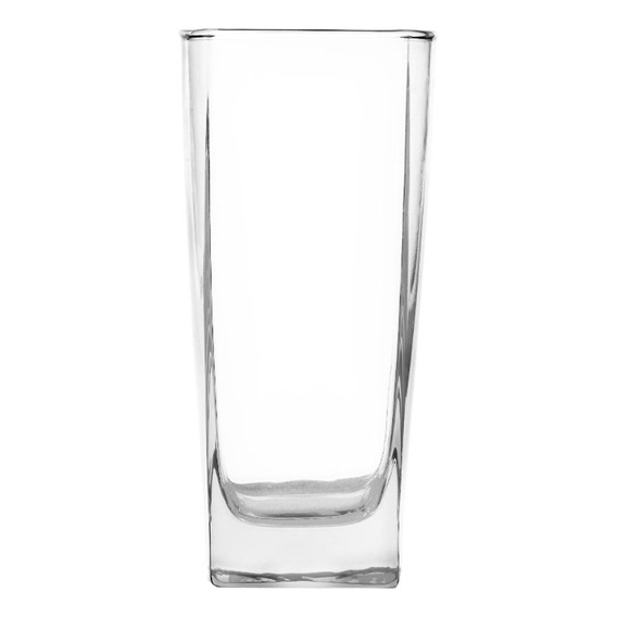 Set De 6 Vasos Vidrio Altos 390ml Tumbler Color Transparente