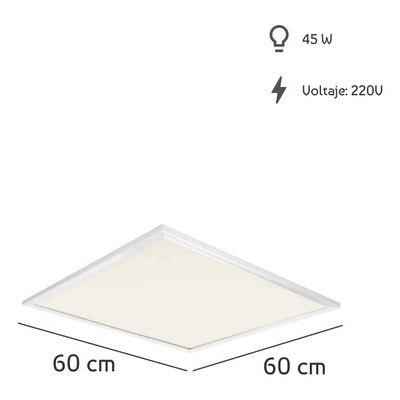 Panel Led Plafon 60x60 48w Alta Potencia Para Embutir 