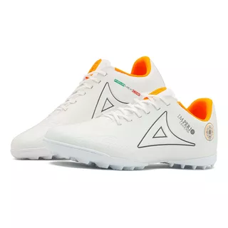 Tenis Pirma Turf Para Hombre Fútbol Rápido Blanco/naranja