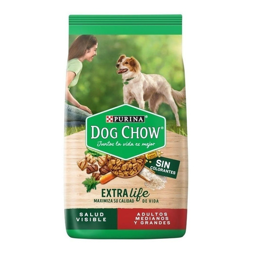 Alimento Dog Chow Salud Visible Sin Colorantes para perro adulto de raza mediana y grande sabor mix en bolsa de 8kg