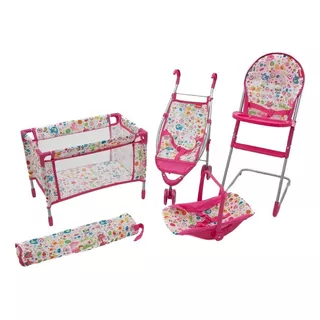 Kit Muñeca Dreams July 5 Accesorios Practicuna Coche Silla