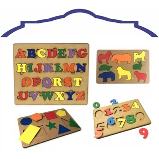 Jogo Educativo Animal Abc Número Formas Brinquedo Criança 