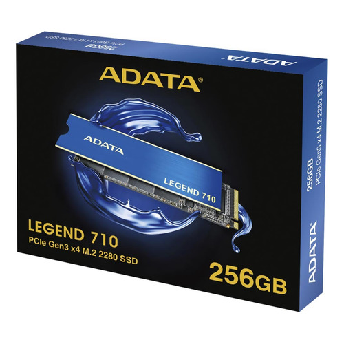 SSD Adata Legend 710 Nvme M.2 2280 de 256 GB, ALEG-710-256GCS Color azul