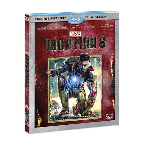 Iron Man 3 Robert Downey Jr. Pelicula Blu-ray 3d